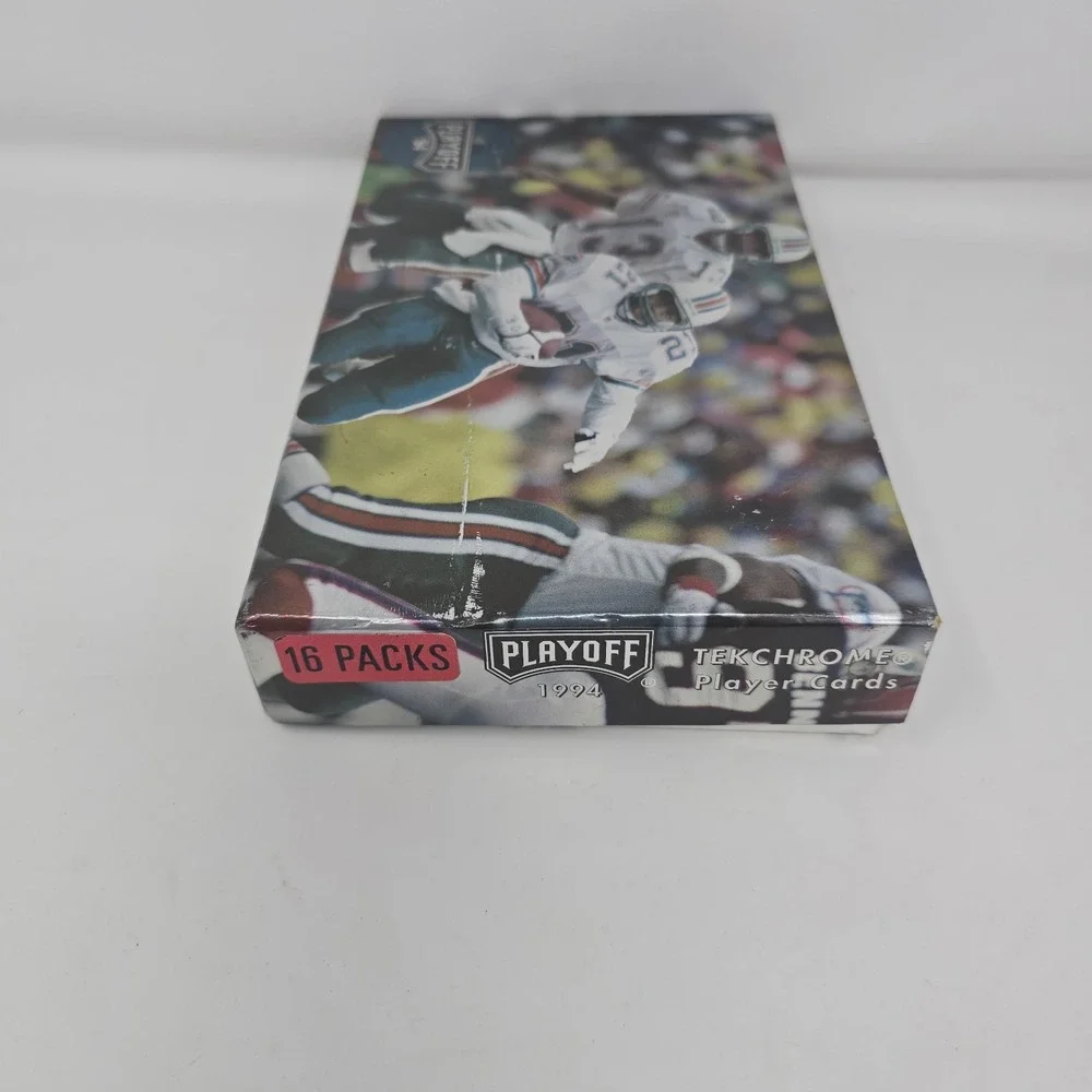 1994 Playoff Football Card Display Box with‎ Around 100 Cards.
