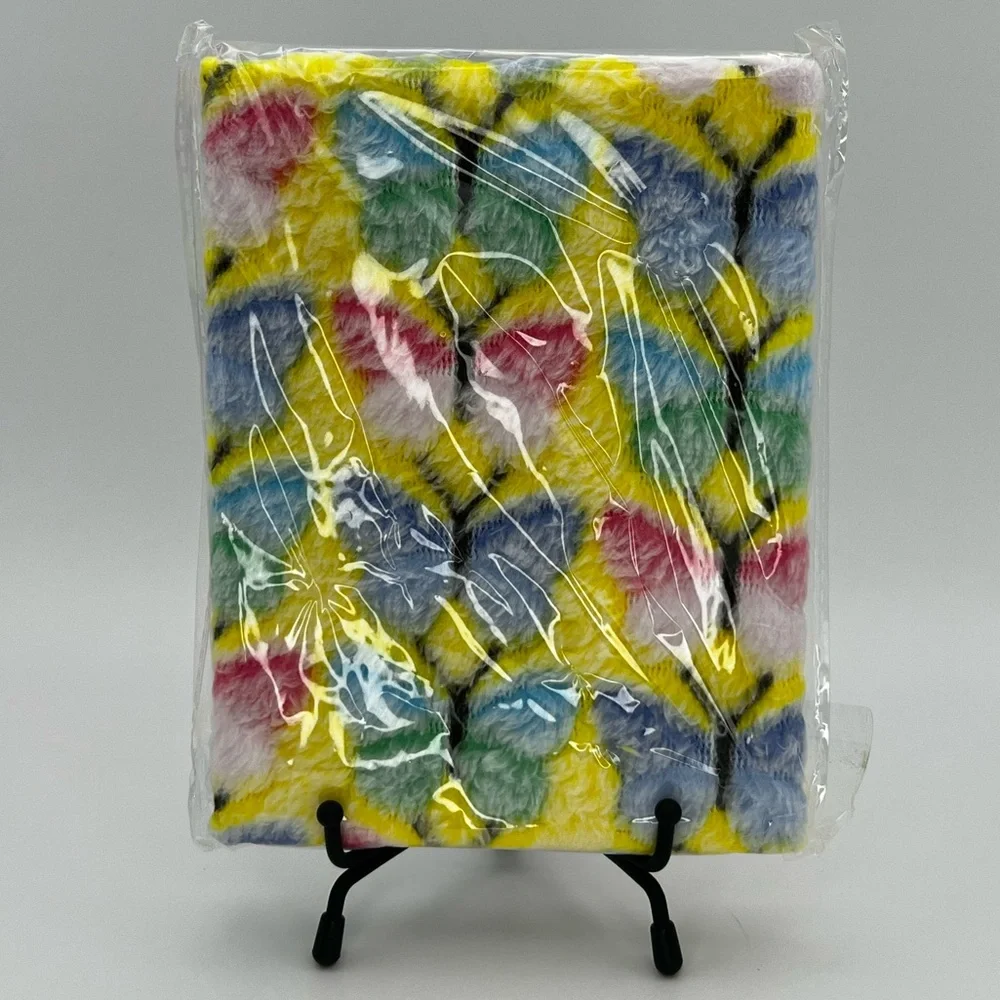 Yellow Butterfly Fuzzy Notebook Journal