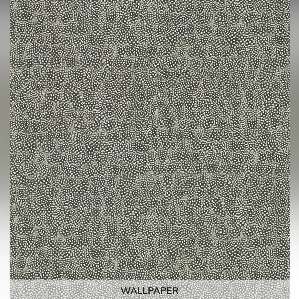 Zoffany Guinea Fowl Wallpaper in Charcoal