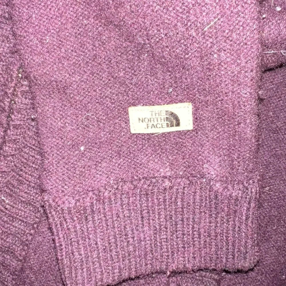 The North Face Full Zip Hoodie Sweater Kids Small Purple Fair Isle Good Knit