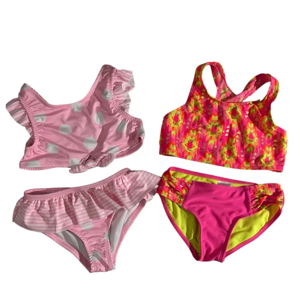 EUC girls 2 piece bikini swimsuits size 6/6x
