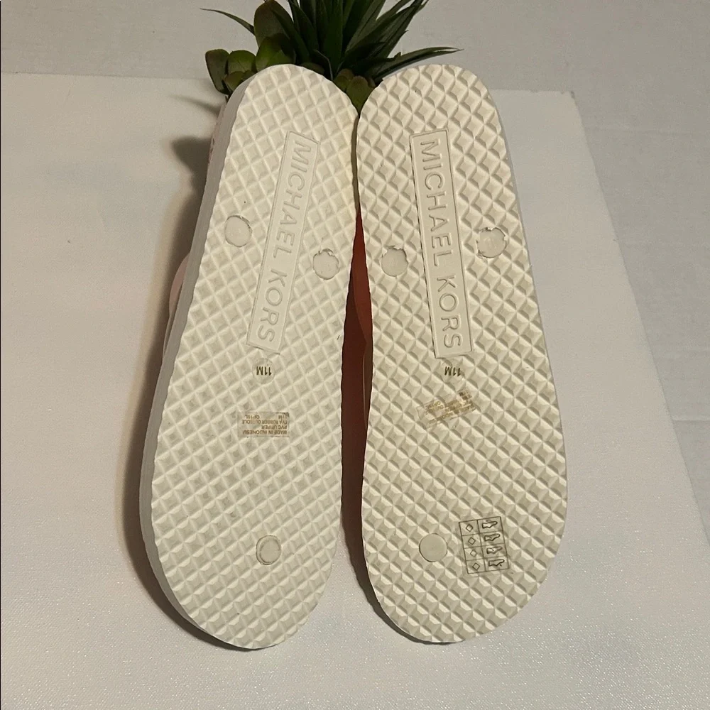 Michael Kors Cream and Silver Sandals