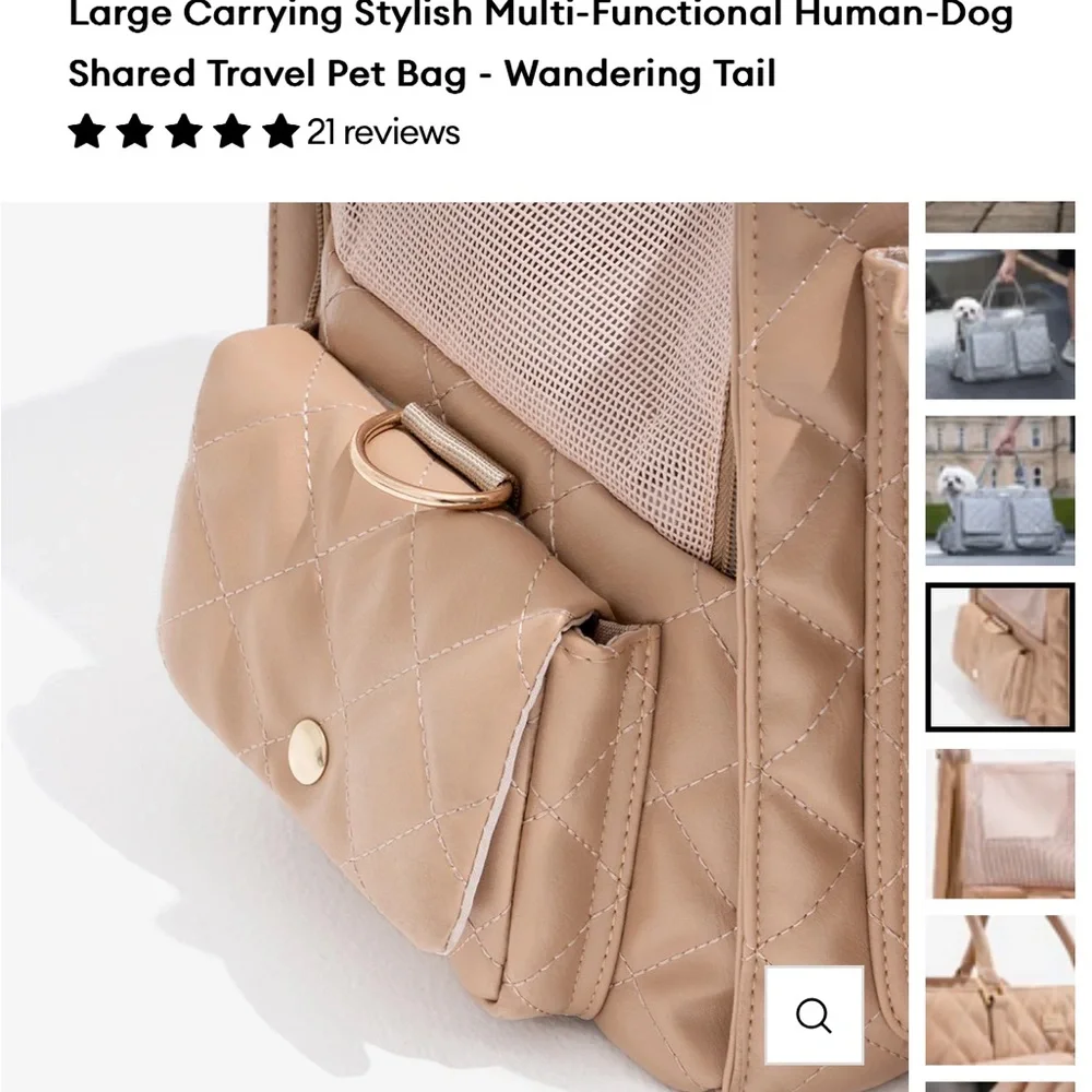 Petunia Pickle Bottom Pink Quilted Dog Carrier