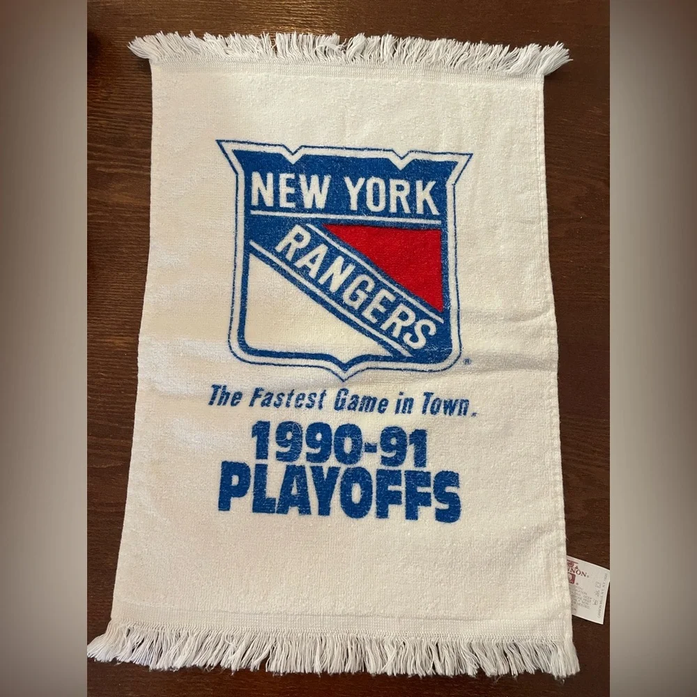 New York Rangers 1990-91 MSG Vintage genuine original rally towel used good