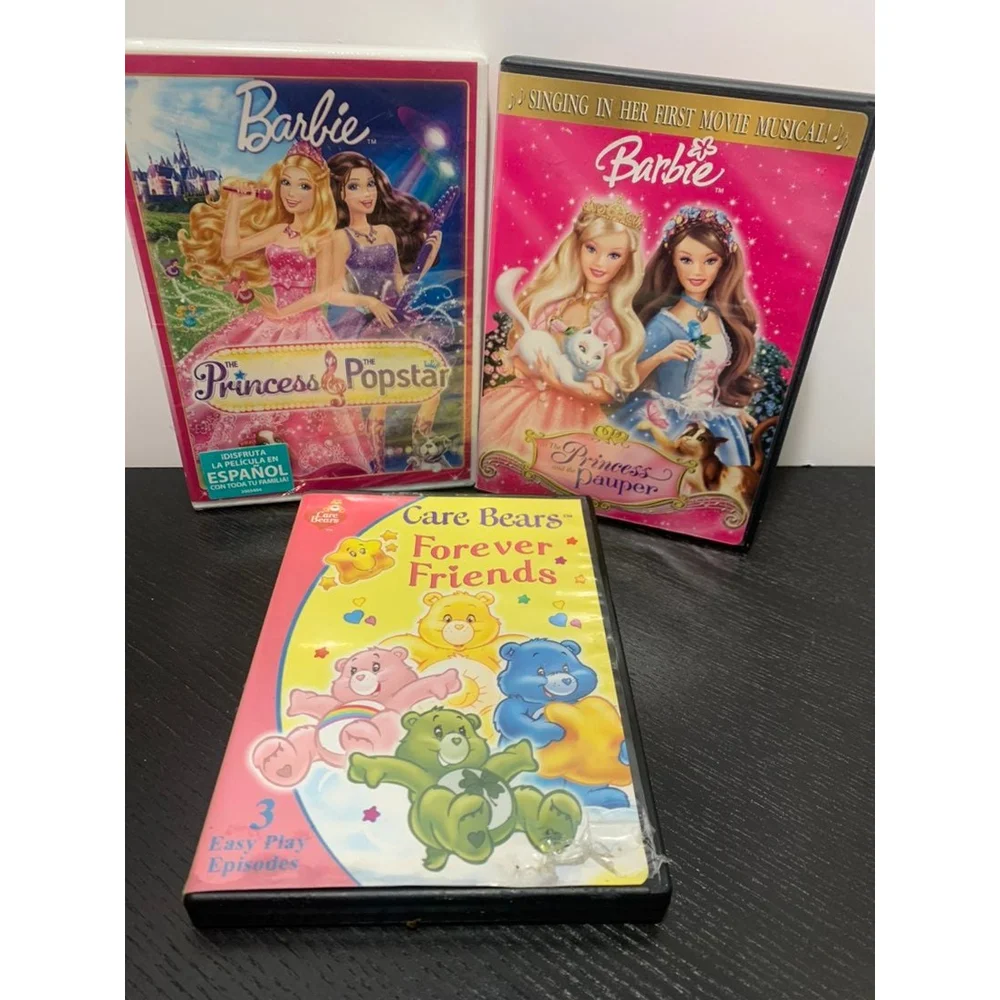 Lot of Barbie and Care Bears Movies