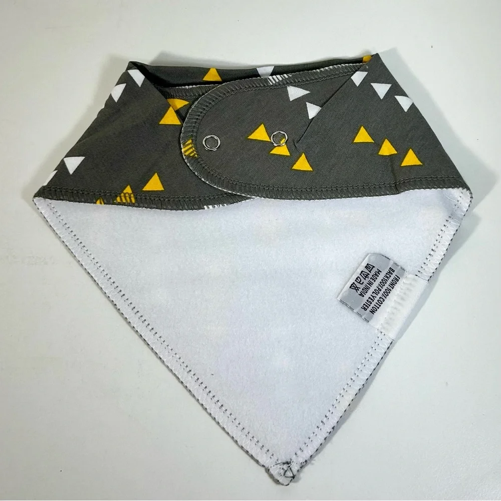 FARNOD Baby Bandana Drool Bibs 4‎ Pack Sailboats Plaid Blue Pattern Triangle