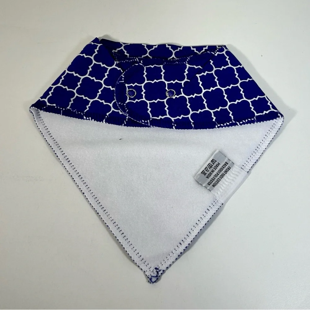 FARNOD Baby Bandana Drool Bibs 4‎ Pack Sailboats Plaid Blue Pattern Triangle