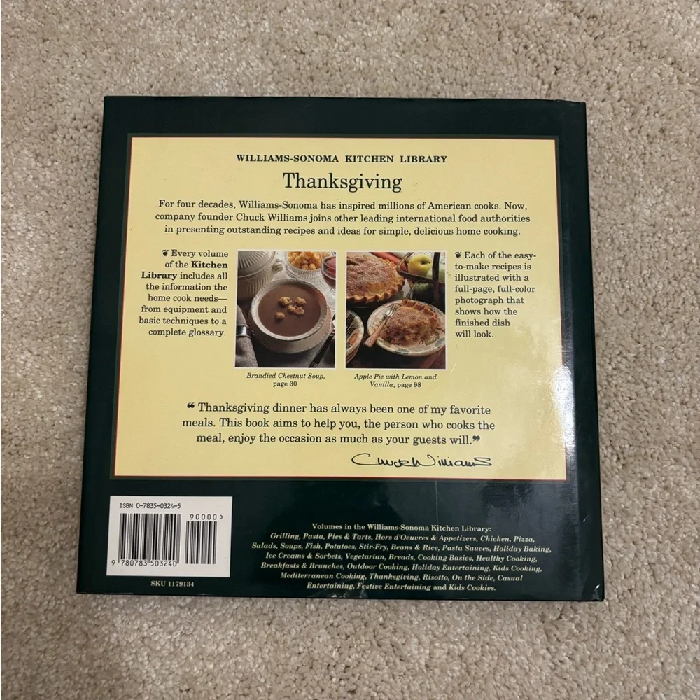 Williams Sonoma Thanksgiving Cookbook – Festive Recipes (Brown/Orange)