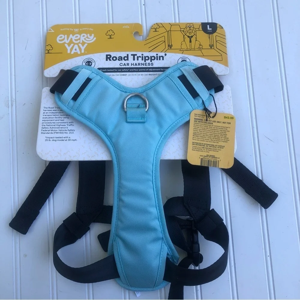 NWT Everyyay Road Trippin’ Car Harness Crash Tested L