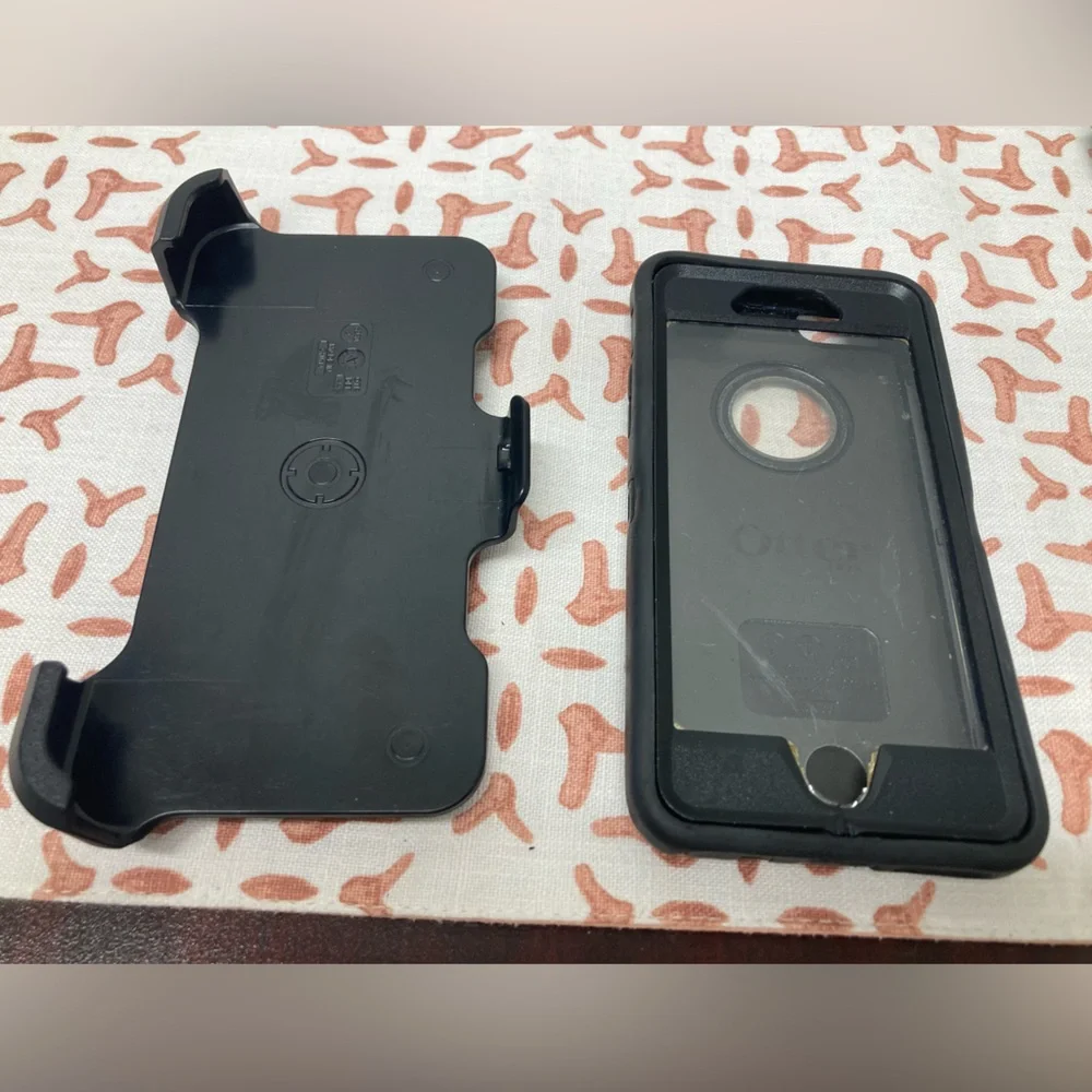 iPhone black defender 2 pc case holster rubber plastic otterbox 6930A otr def 44