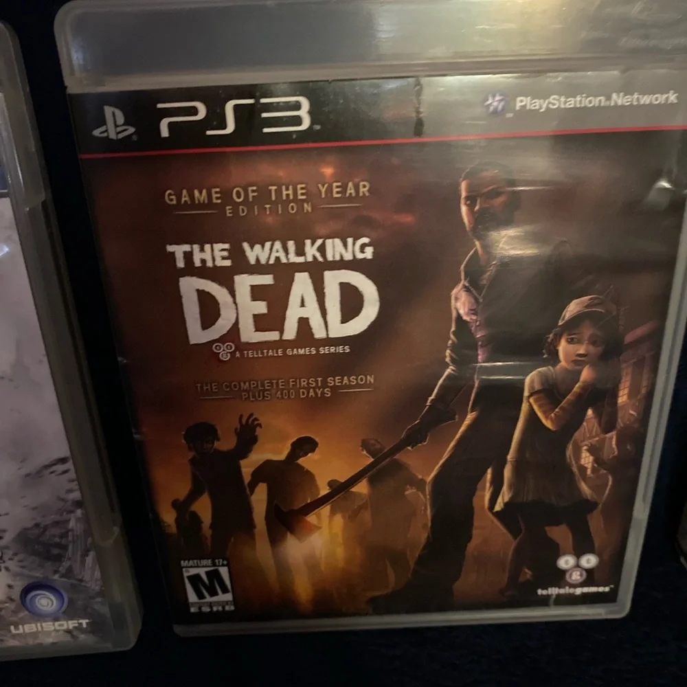 Sony PS3 Game Bundle - Ghost Recon, The Walking Dead, Uncharted (Black Cases)