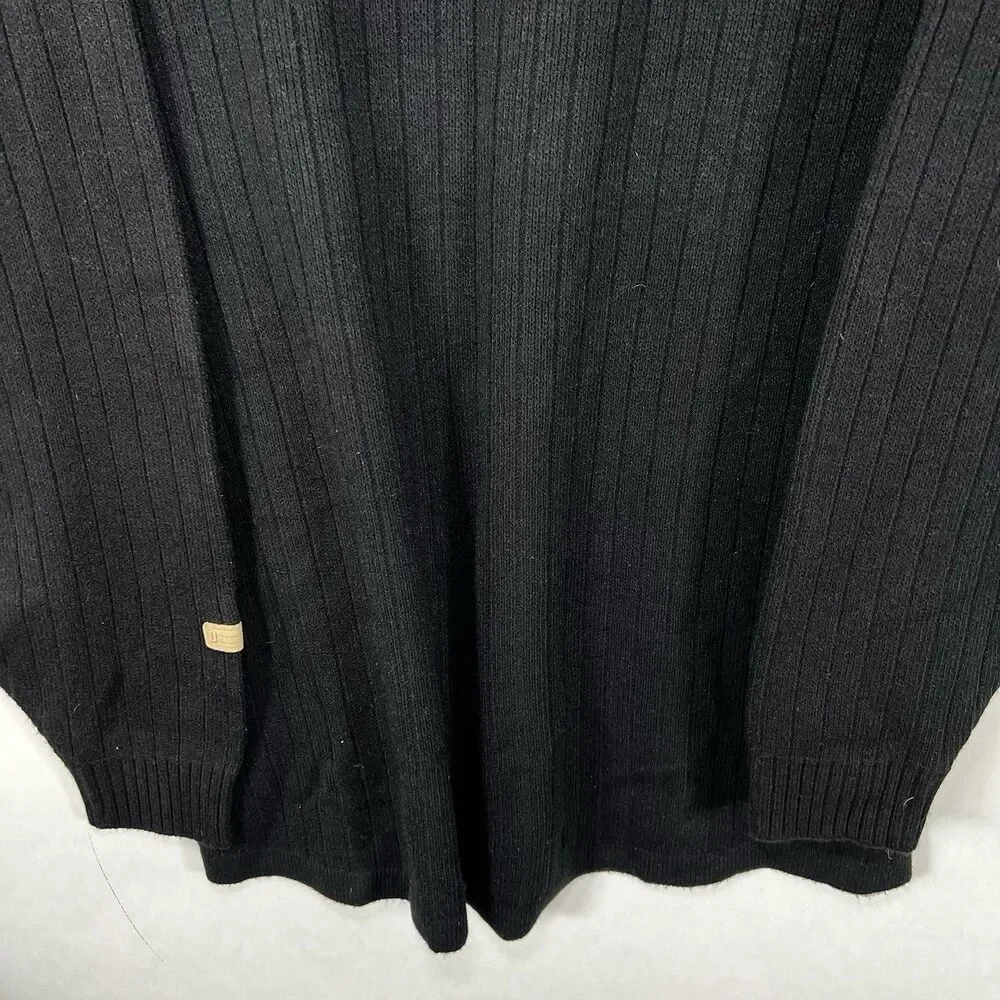 Dodeca Mock Neck Sweater Mens XL Black Beige Geometric Acrylic VTG Y2K Hip Hop