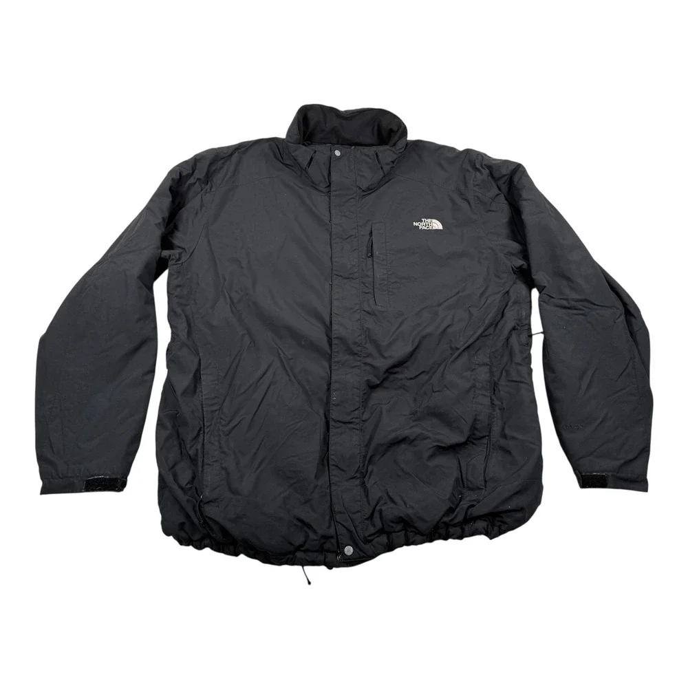 The North Face HyVent Jacket Mens 2XL Black Insulated Waterproof Rain Outdoor