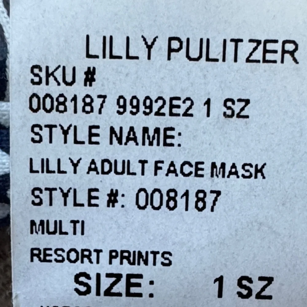 Lilly Pulitzer masks floral