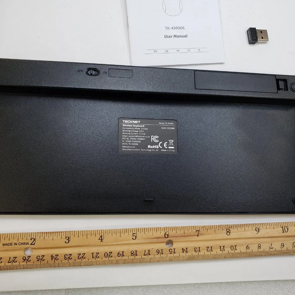 TECKNET Wireless Keyboard and Mouse Combo, Mini Cordless Computer Keyboard