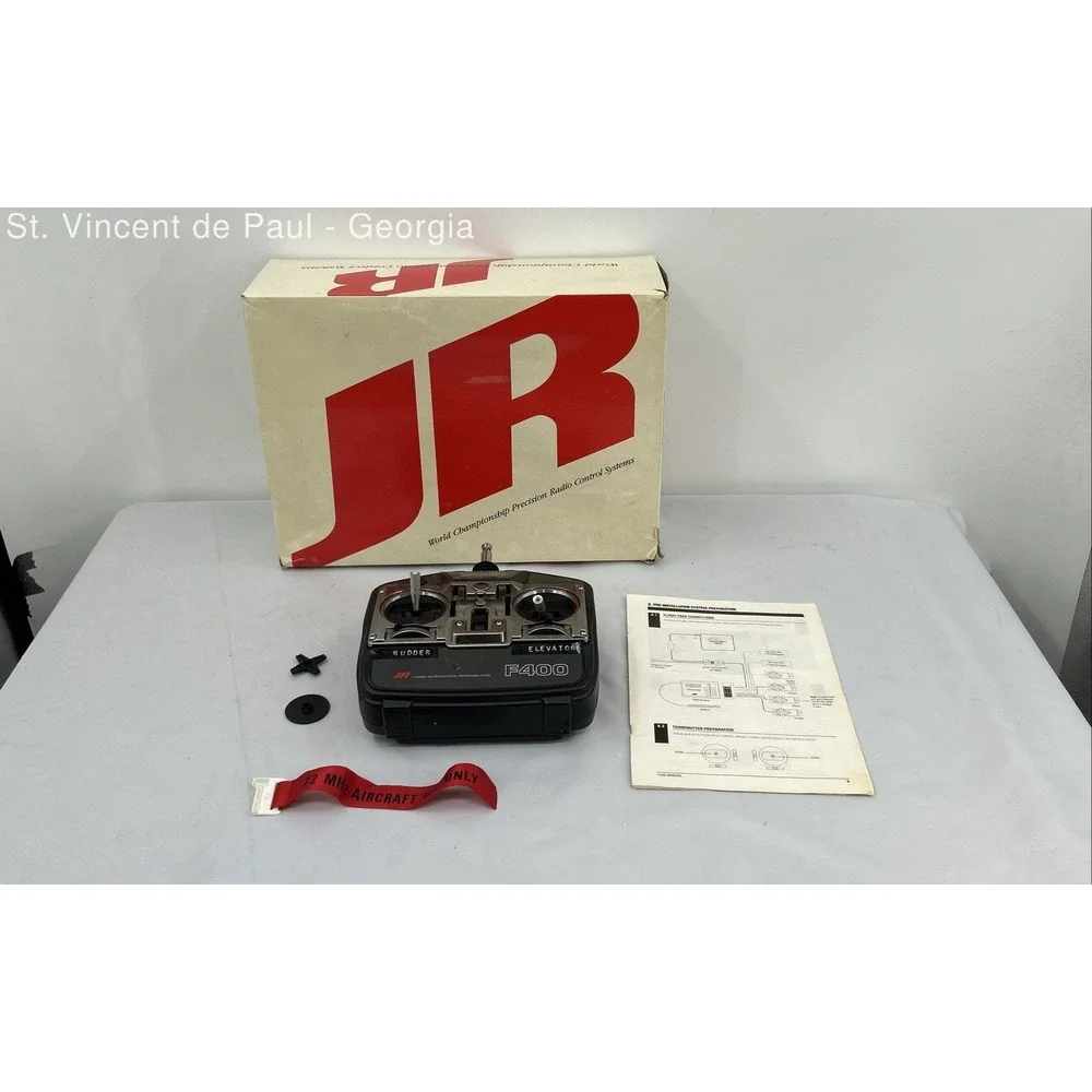 Jr Propo F400 Transmitter 75mhz Fm With R600 Receiver 4 Channel Parts Or Repair
