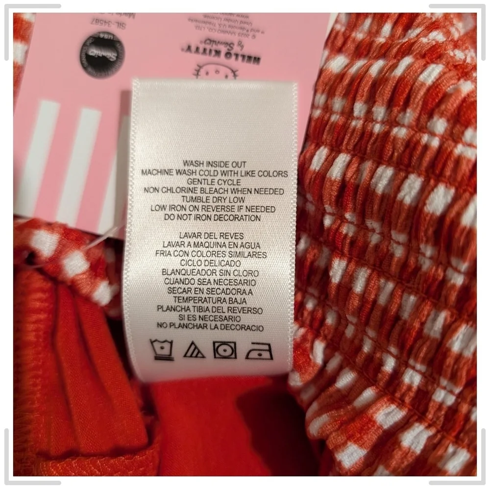 Hello Kitty Red Checkered Skirt