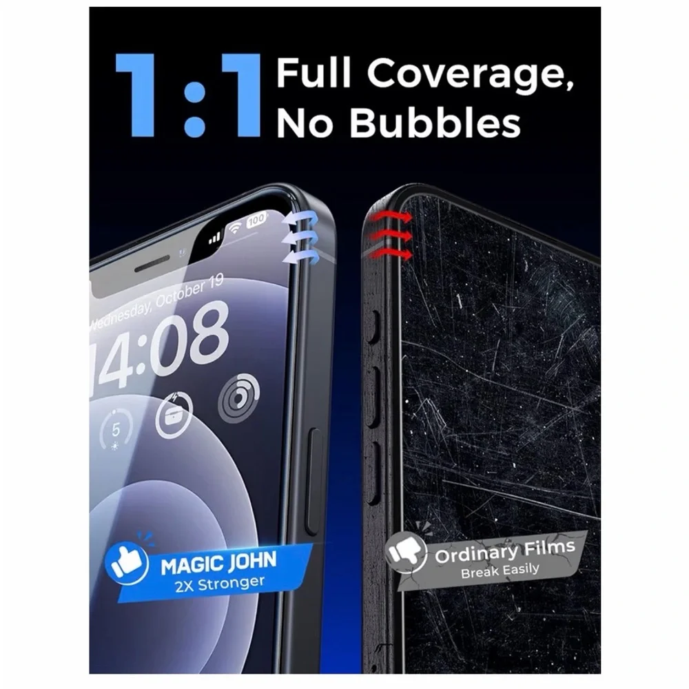Blue Tempered Glass Screen Protector Packaging