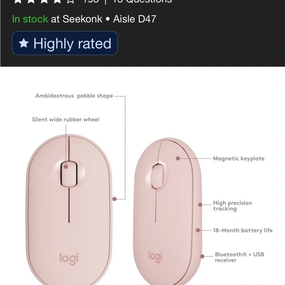 Logitech MK470 Slim Combo Wireless Keyboard and Mouse - Pink