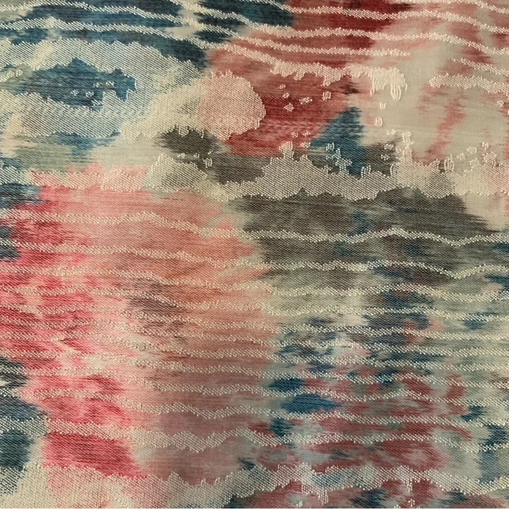 54” X 64” Pink & Blues Upholstery Fabric
