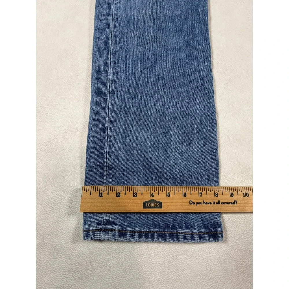 Levis 501 Original Straight Leg Jeans Medium Wash Blue Cotton W34 L32 Mens