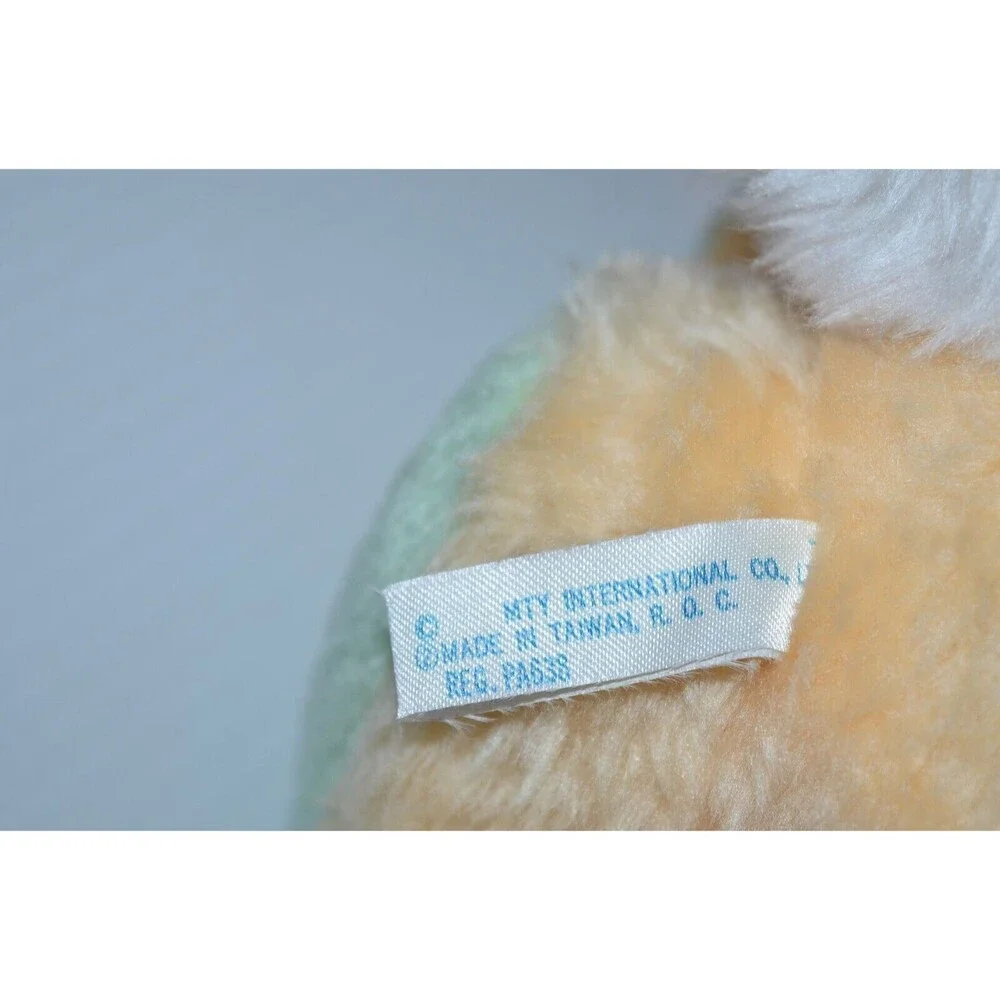 Vtg MTY Intl Round Baby Bunny rabbit‎ w/ carrot pastel yellow green