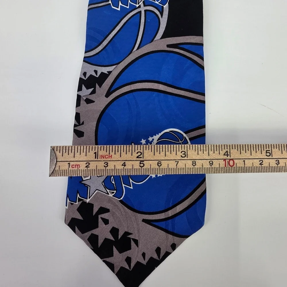 ORLANDO MAGIC NBA TIE NEW 100% SILK USA RALPH MARLIN RM SPORT DEADSTOCK AOP LOGO