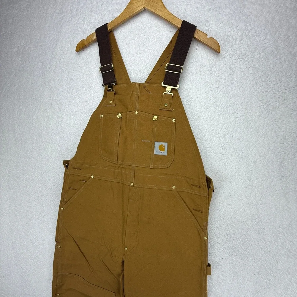Carhartt Traditional Duck Bib Overalls Mens 36x30 R05 BRN Brown USA NWT NOS
