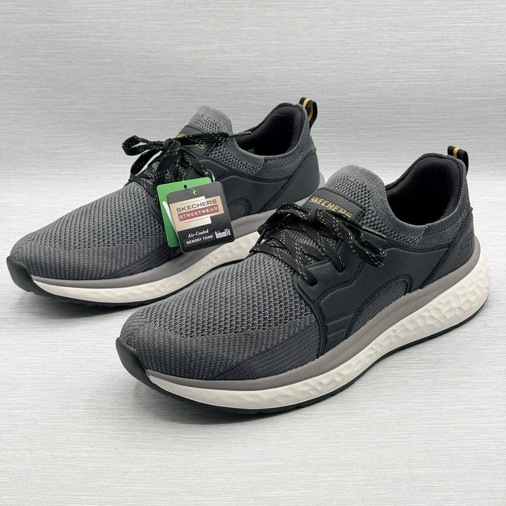 Skechers Men's 11.5 Shoes Gray Sneakers Relaxed Fit Walking Dalton 210986