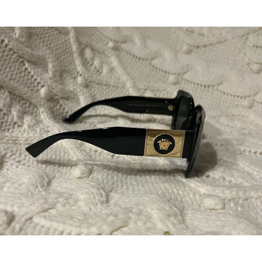 Versace VE4405 GB1/87 Black Authentic Rectangle Women's Sunglasses 54-22 140 New