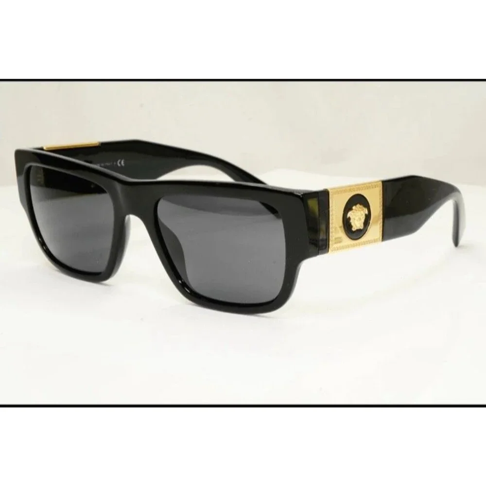 Versace VE4405 GB1/87 Black Authentic Rectangle Women's Sunglasses 54-22 140 New
