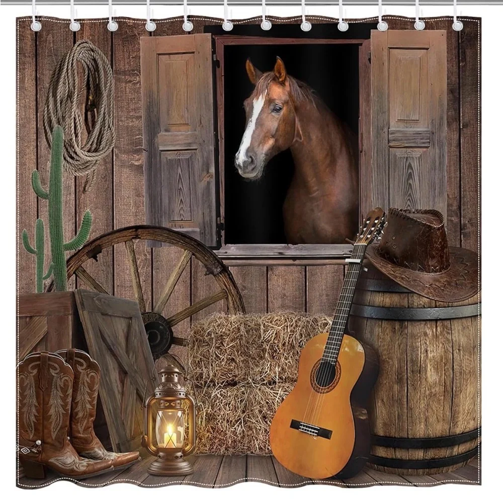 Rustic Western Shower Curtain (72x72)