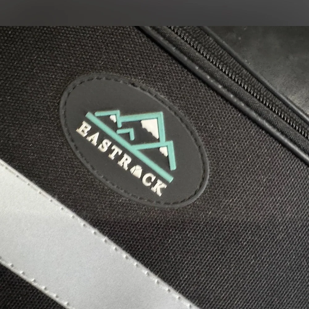 Black Travel Case with White Reflective Stripe. Carrying Case,