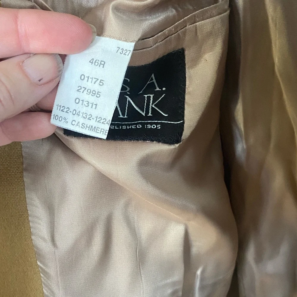 Jos. A. Bank camel tan 100% cashmere blazer