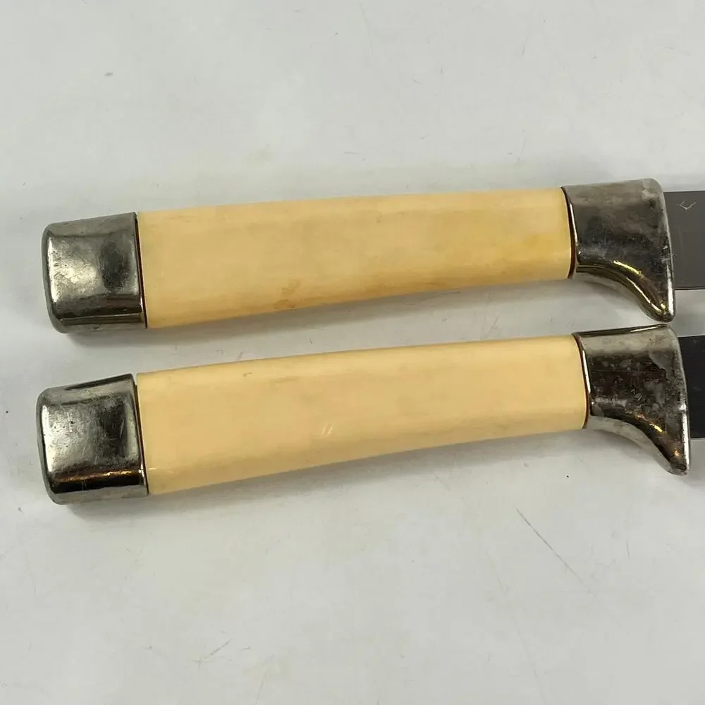 Vintage Regent Sheffield Miracle Worker Frozen Food Knives Serrated England x2