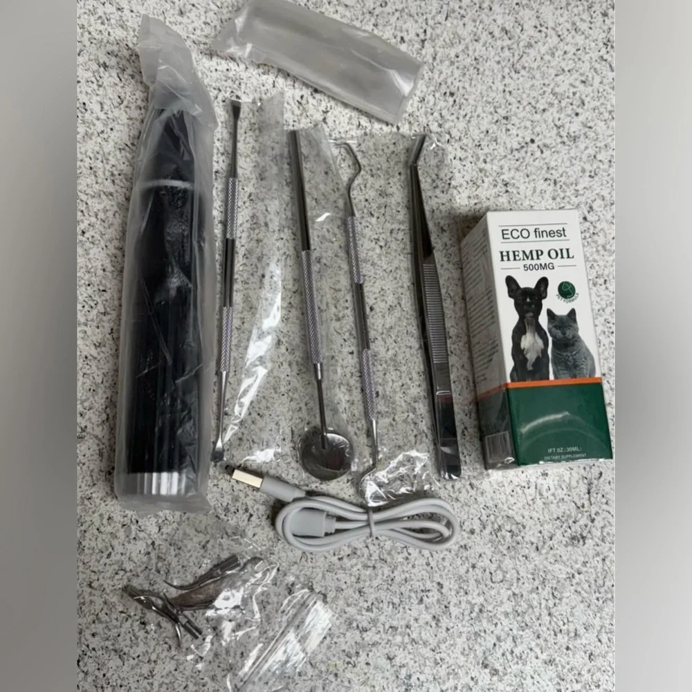 Dog Tartar Plaque Remover for Teeth, Ultrasonic Teeth Cleaner Toothbrush