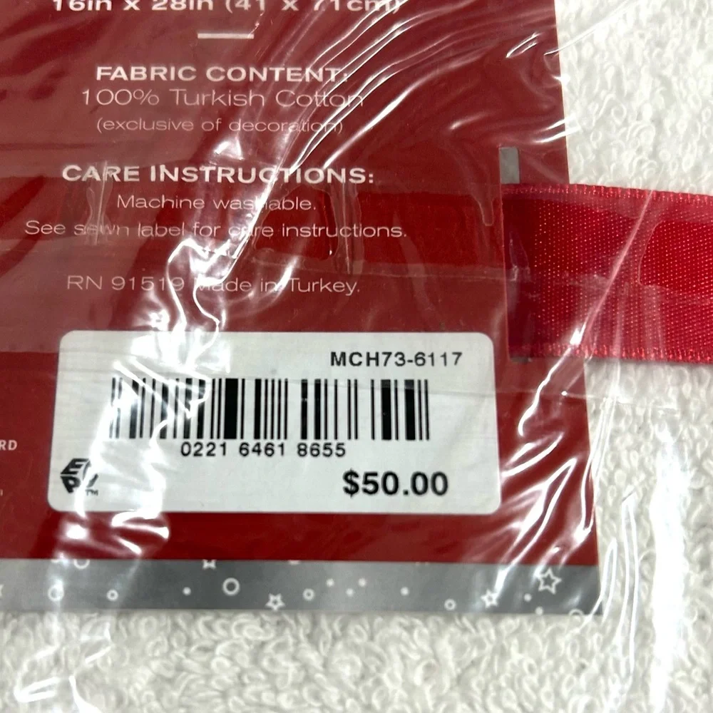 Holiday Cardinal Turkish Cotton Hand‎ Towel, set of 2