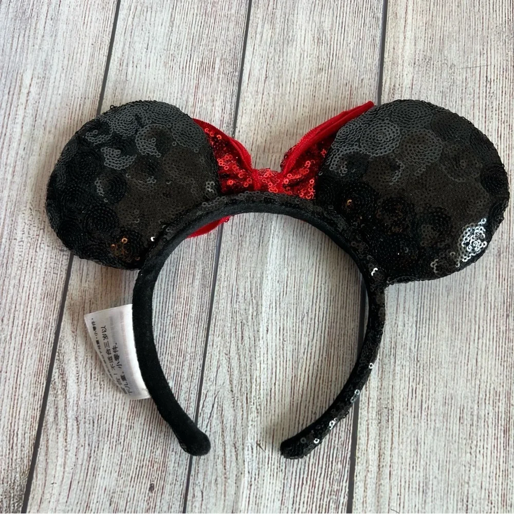 DISNEY PARKS Minnie Mouse Sequin Ears Headband