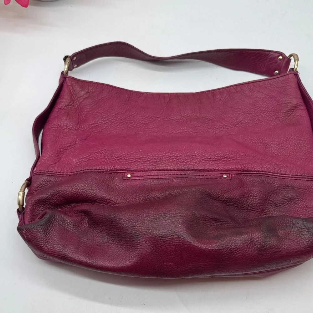 Michael Kors Wine Leather Hobo Bag As Is condition MCB9577S