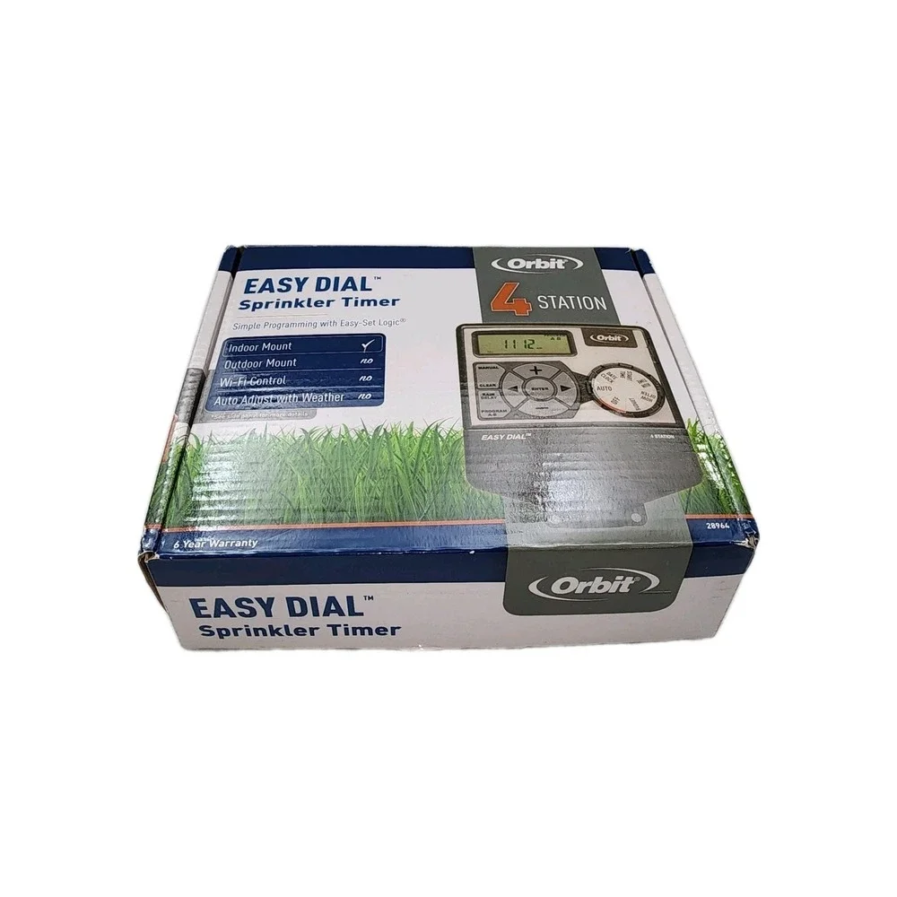 Orbit Easy Dial Sprinkler Timer 4 Station In Box. Works
