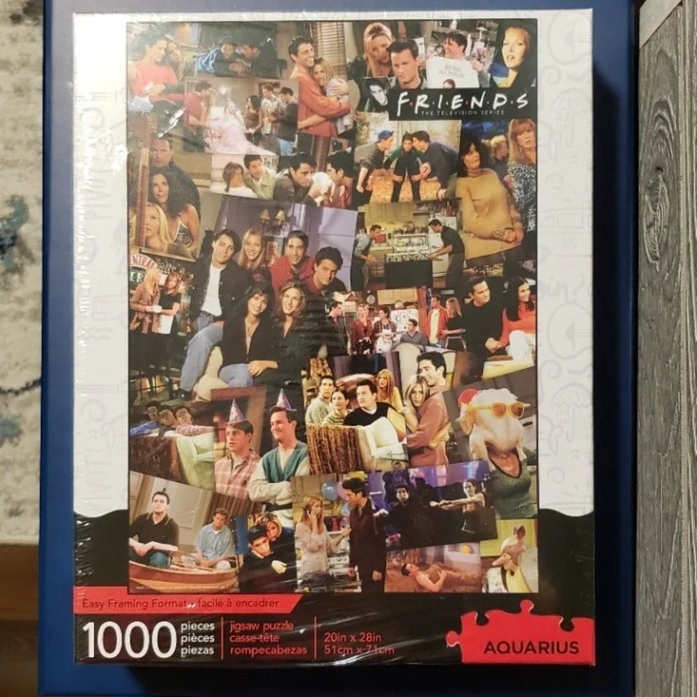 Friends TV Series 1000 Piece Jigsaw Puzzle Aquarius Photo Collage New Sealed