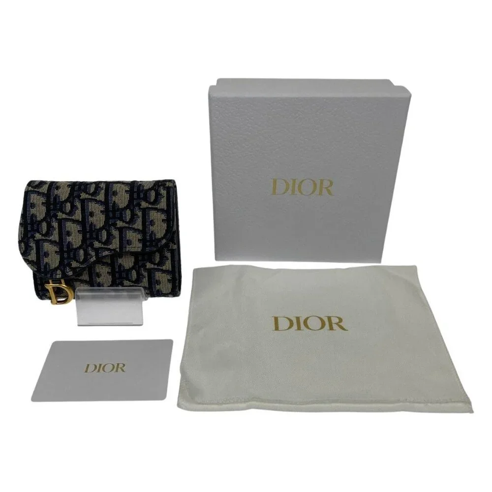 Christian Dior Trifold Wallet S5912 Ctzq M928 Blue