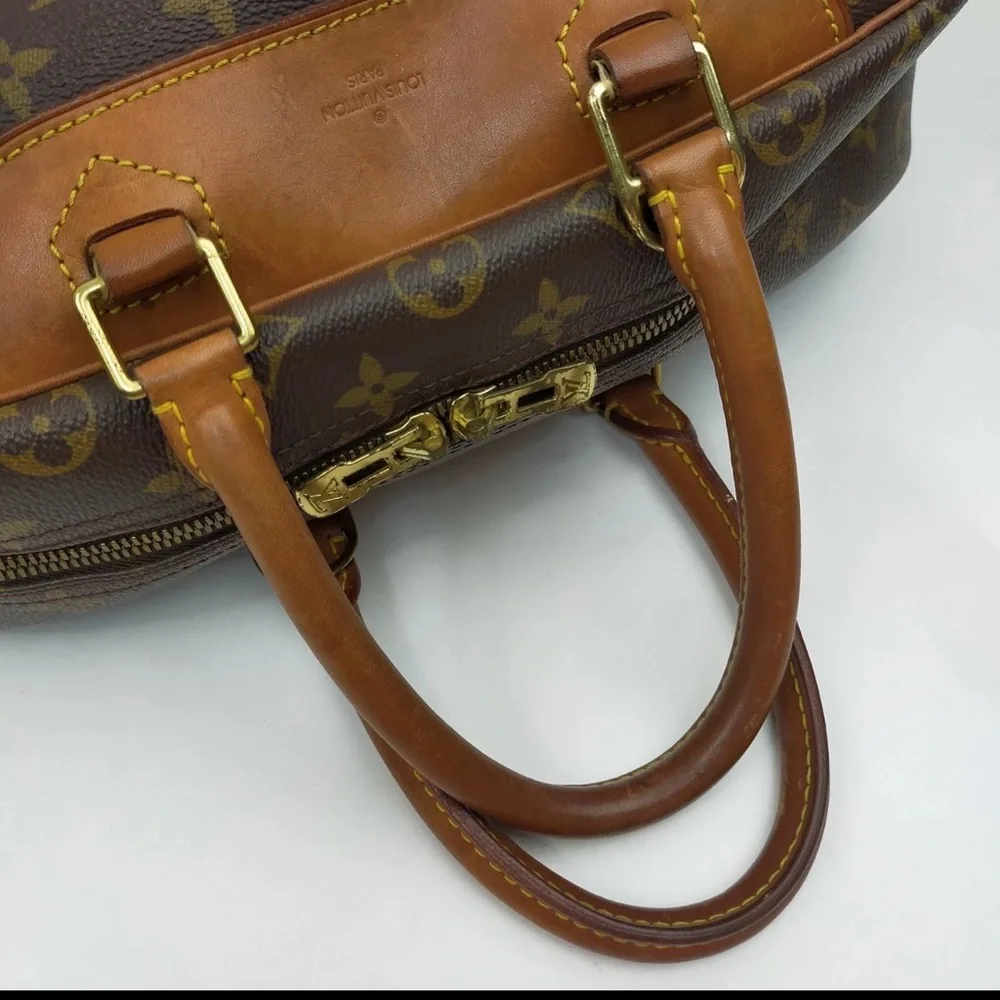 💯 Authentic Louis Vuitton LV Hand Bag Deauville Brown Monogram