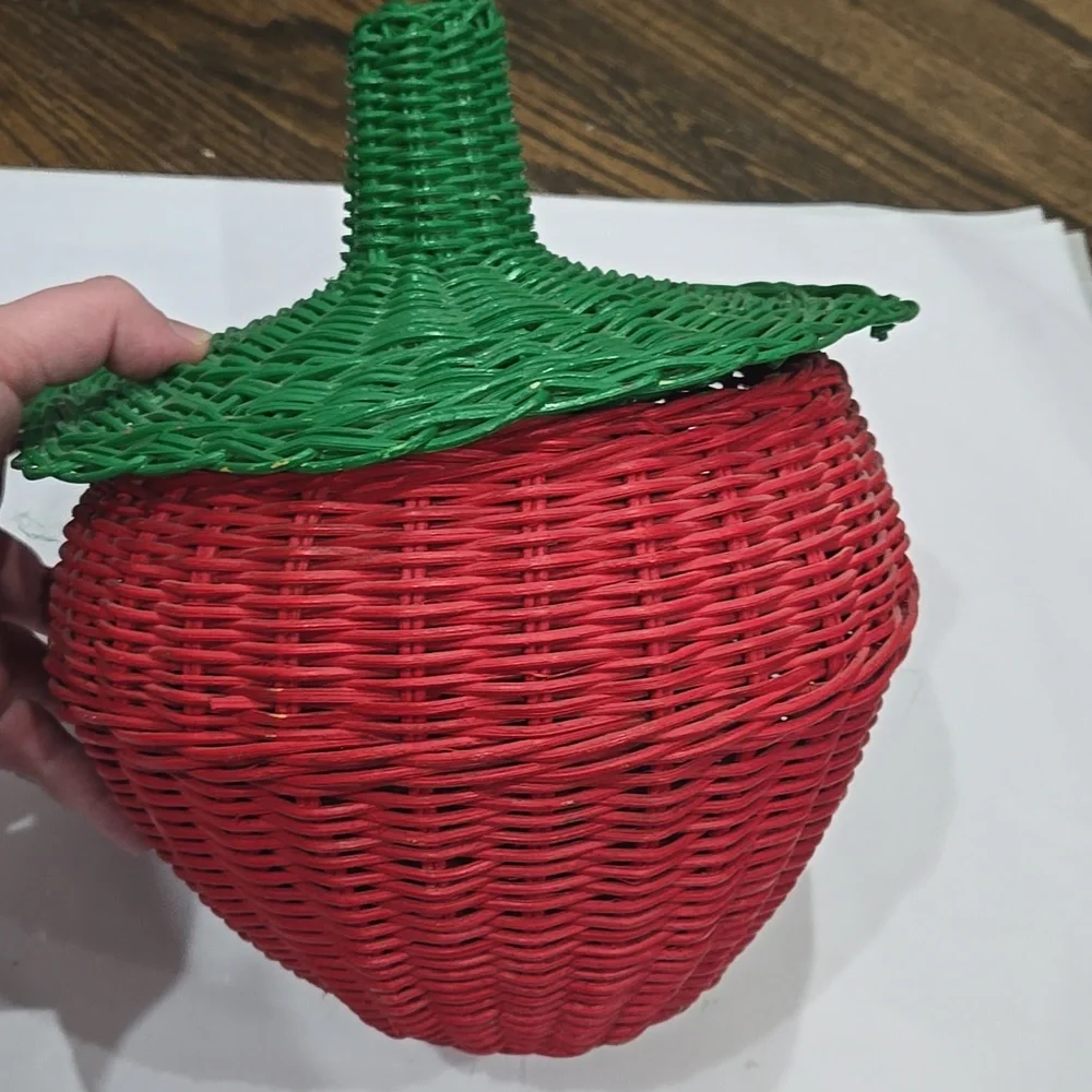 Vintage strawberry wicker