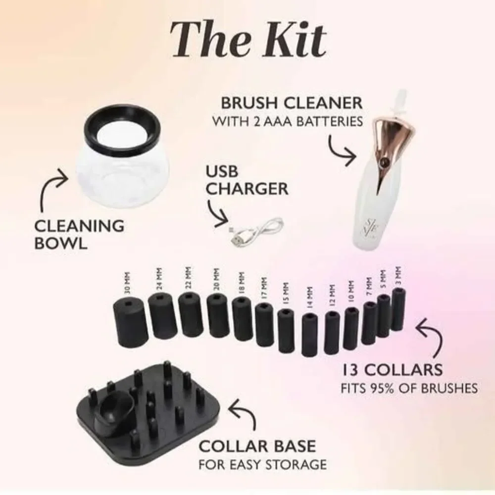 Electric Makeup Brush Cleaner & Dryer – Automatic Spinner Machine (New)