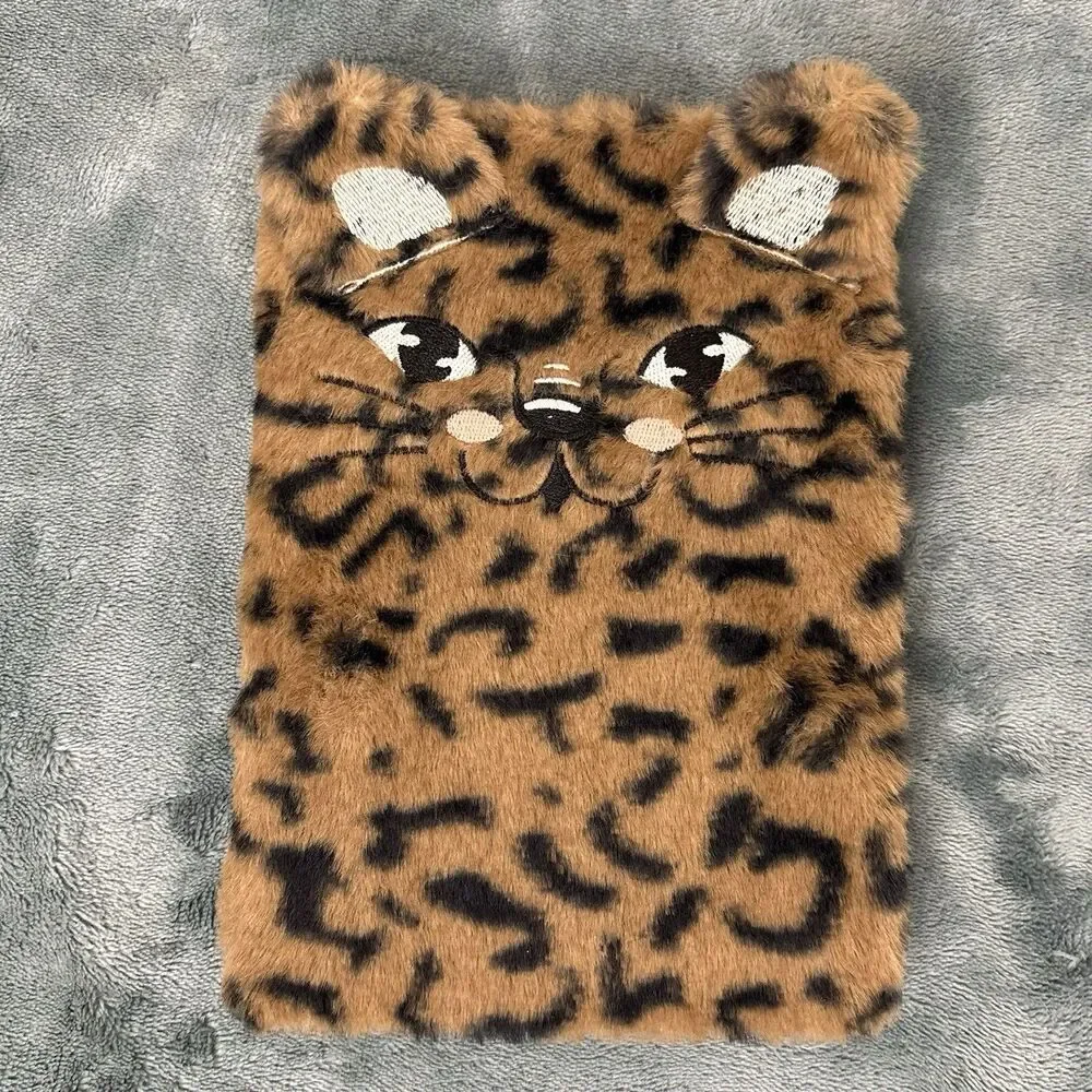 Fuzzy Animal Print Journal New Leopard