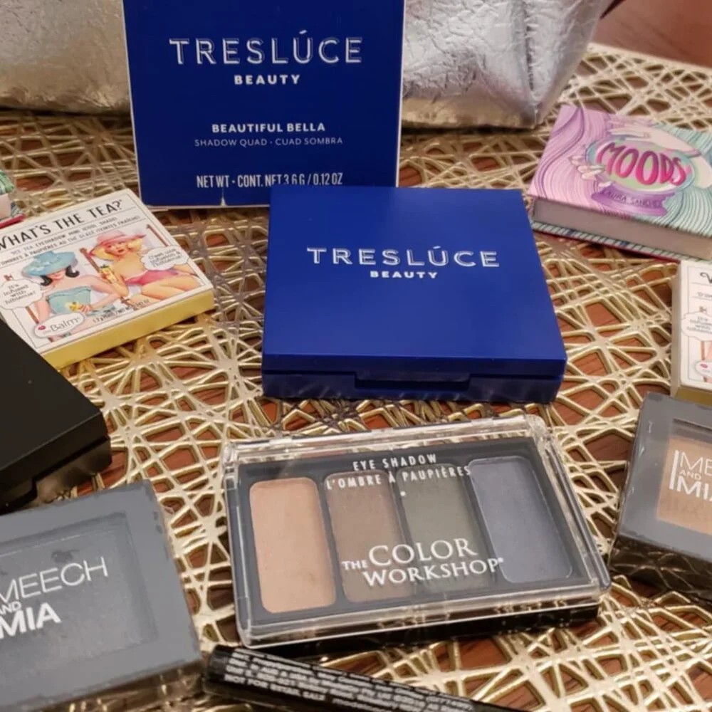 Ipsy LOT Eyeshadow Tresluce Meech & Mia, The Balm, Moods, Nice Silver Bag