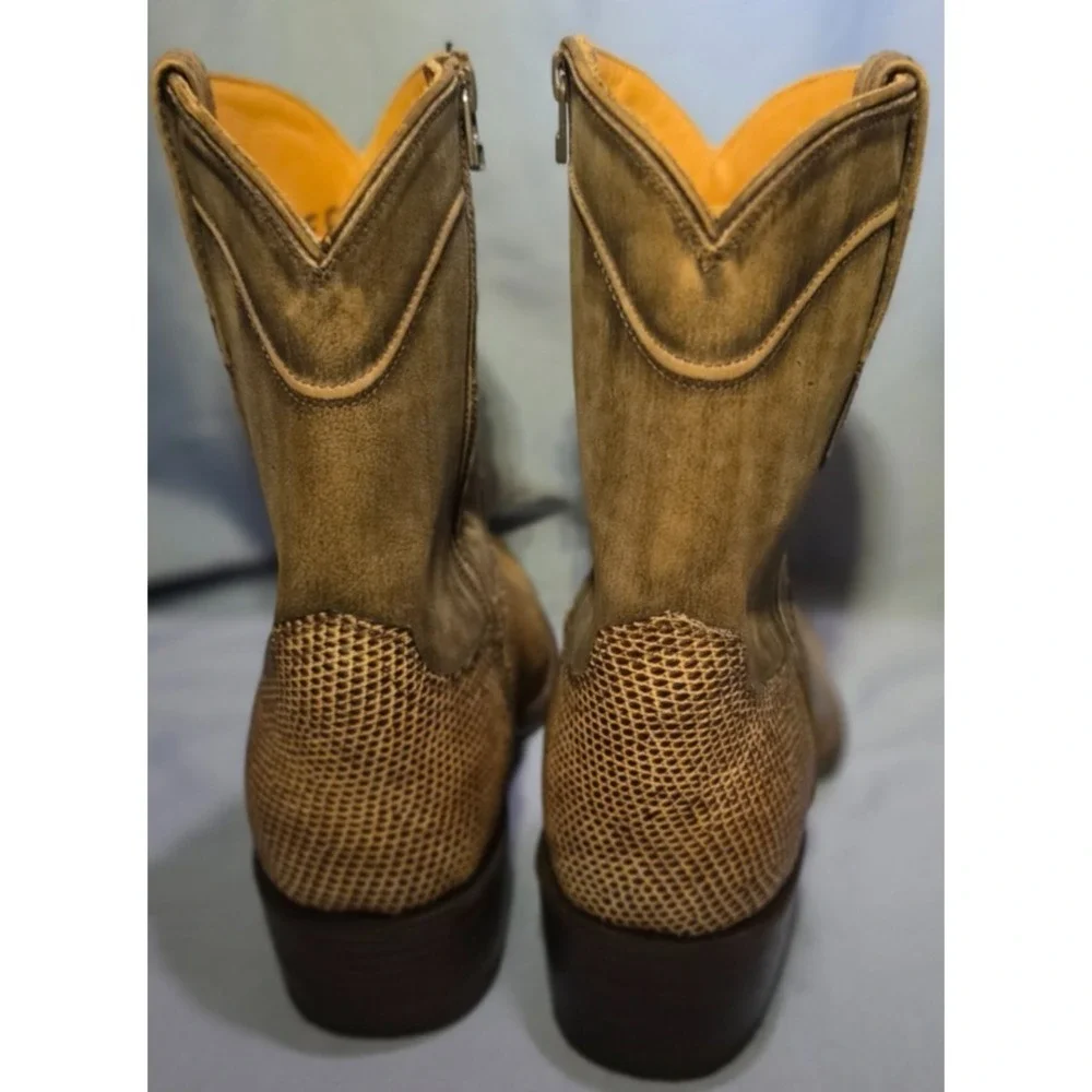 Tecovas's Exotic Nolan Limestone Vamp Lizard Boots Limited Edition Size 12.5D