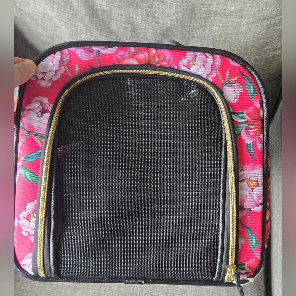 Betsey Johnson floral pet carrier NWT