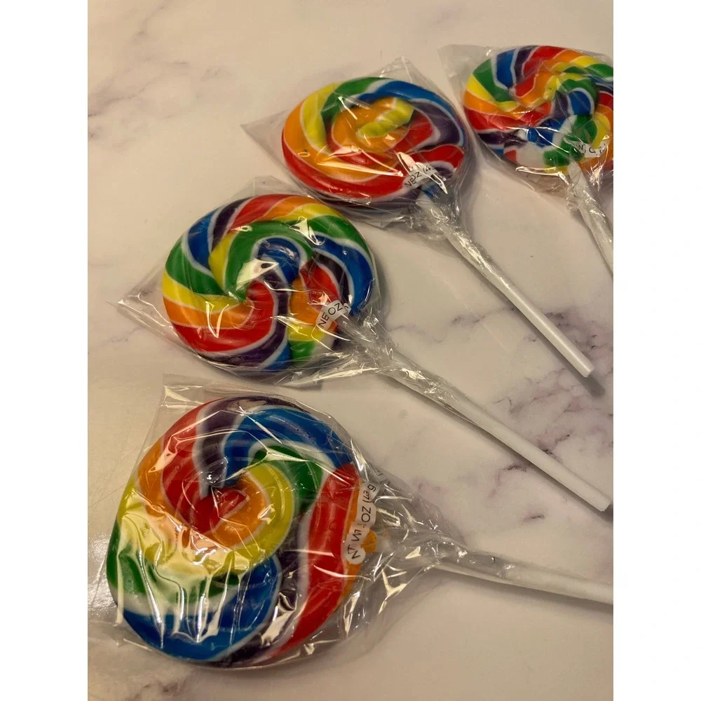 One Alberts Color Splash Swirly Pop Kaleidoscope Tutti Frutti Lollipop 1.5oz